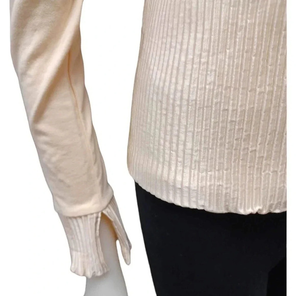 Baby Phat Peach  Silky Ruffled High Collared Sweater Size Small - Picture 6 of 11